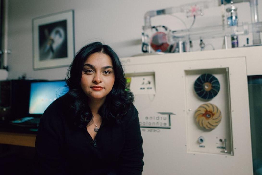 A student in a lab